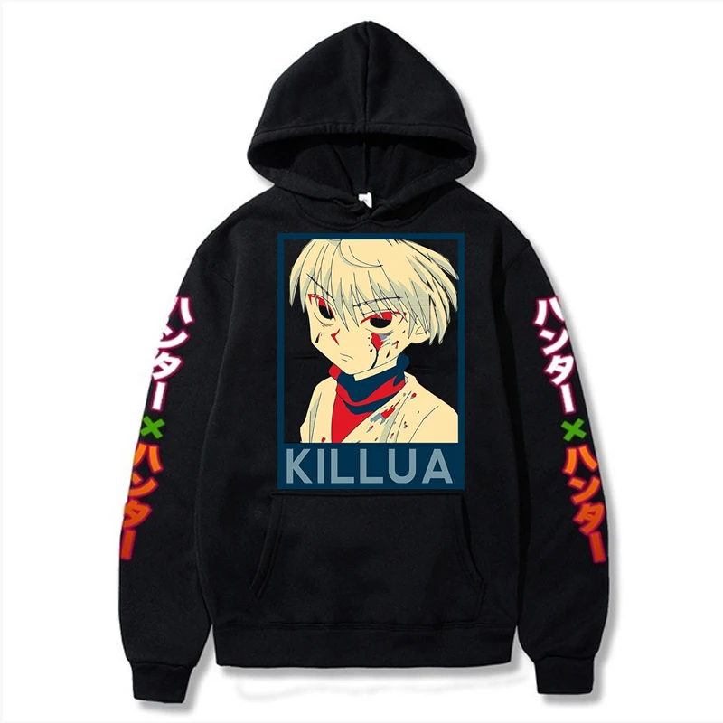 

Худи Hunter X Hunter, пуловер, Повседневная Уличная толстовка с капюшоном и принтом, Harajuku Killua Zoldyck, унисекс