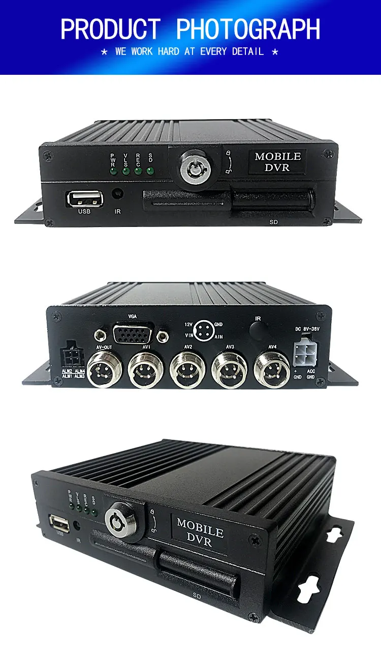 HYFMDVR в горошек аудио и видео 4 Мобильный канальный DVR видеорегистратор ahd 720p Мегапиксельная транспортного средства/пожарная машина/коробка Грузовик система цветного телевидения pal/ntsc