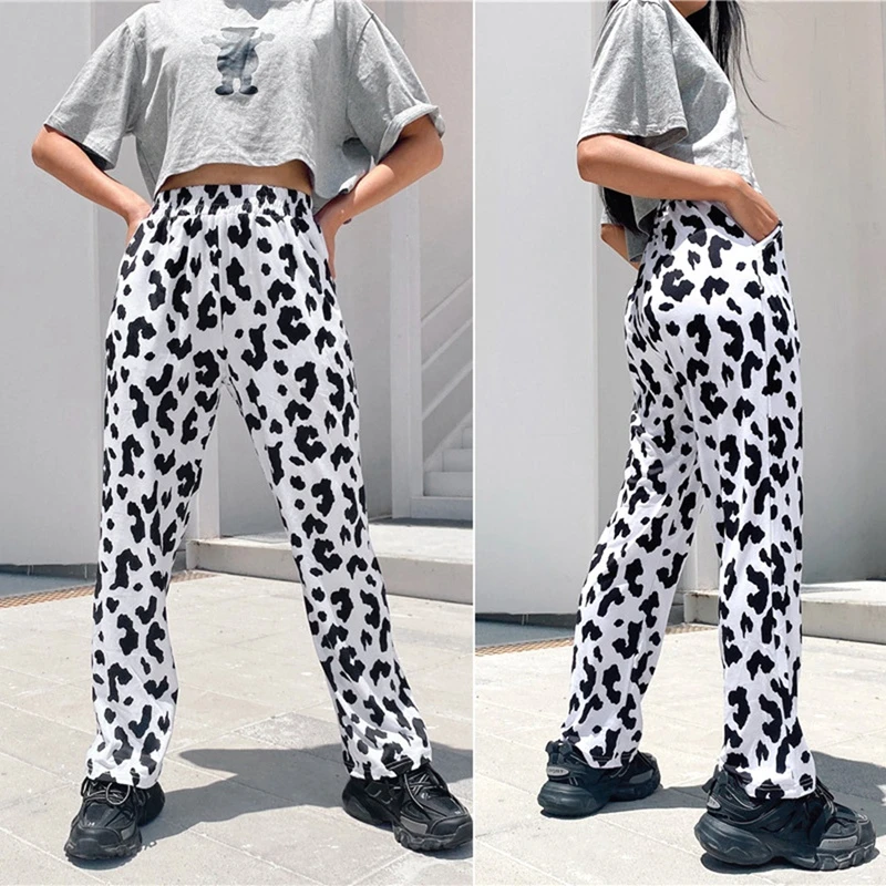 pantalon motif vache