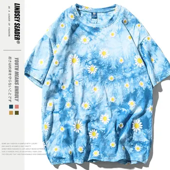 

Lindsey Seader Harajuku Snow Daisy Short Sleeve Tees Shirts Streetwear Hip Hop Hipster Casual Tshirts Tee Summer Fashion Tops