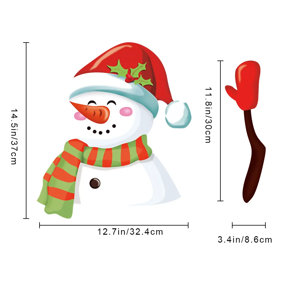 Рождественская Автомобильная наклейка, серия, съемная, ПВХ, на заднее стекло, стеклоочиститель, автомобильная наклейка, Стайлинг для автомобиля, авто украшение