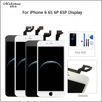 

Mobymax Original LCD For iPhone 6 6S 6P 6SP LCD with perfect DigitizerMOUNT with Touch Screen for iPhone 6G 6PLUS 6SPLUS+Gift