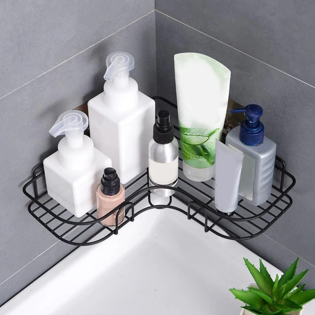 Bathroom Triangular Shower Caddy Shelf Corner Bath Storage Holder