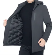 

Middle - aged Dad Men's Down Cotton-padded Jacket Medium - long Winter Warm Leisure Business Cotton-padded Jacket Men's Wear