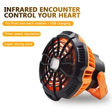 Ventilador de teto portátil para acampamento, ventilador de mesa com luz led recarregável com controle remoto, ventilador de teto móvel para camping ao ar livre e casa