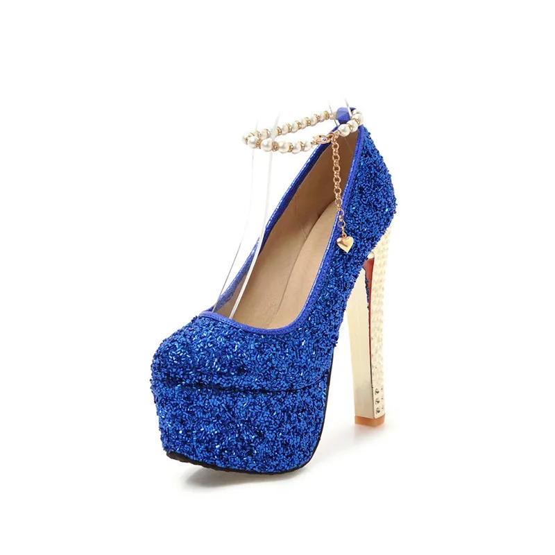 Женские туфли на высоком каблуке YMECHIC красные синие зеленые лодочки платформе с