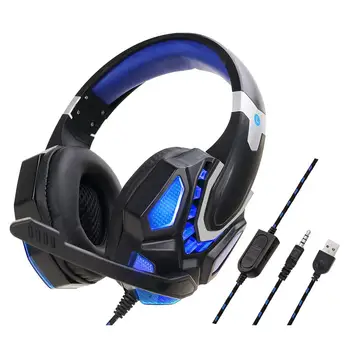 

Gaming Headphone 3.5mm USB Wired G10 Lighting Computer Headset Earphone with MIC Portable Entertainment Earphone Supplies