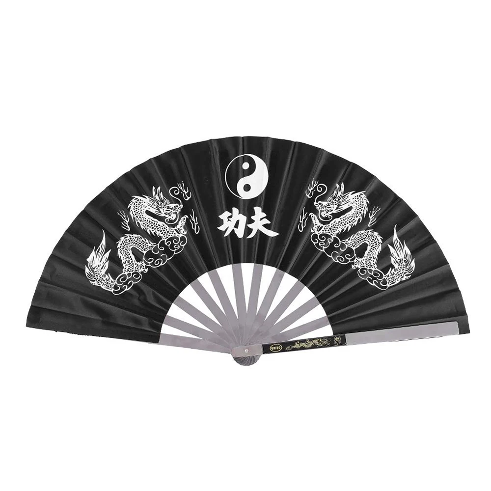 Stainless Steel Folding Fan Tai Chi Kung Fu Wushu Gym Show Decorate China Traditional Fitness | Спорт и развлечения