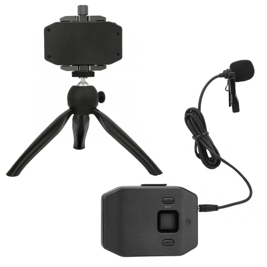 Comica CVM-WS50C 6-канальный Регулируемый Профессиональный петличный UHF Беспроводной микрофон смартфон мобильный телефон мини-набор для штатива-треноги