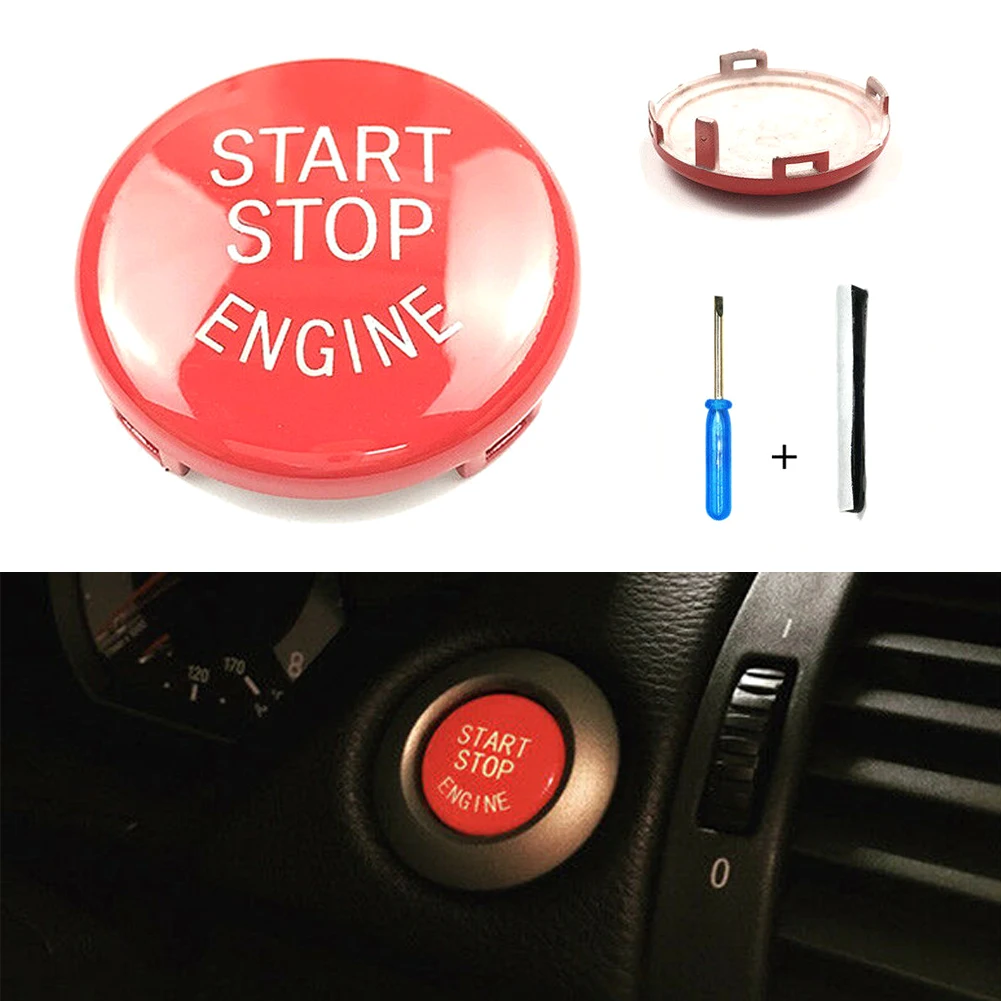 Red Engine Start Stop Switch Button Cover For BMW 5 Series E60 2004-2009 US Ship