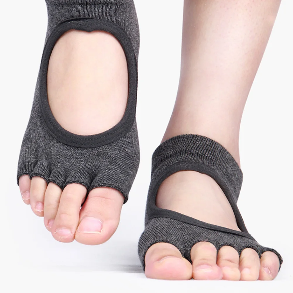 Fitness Running Socks Women Yoga Socks Full Toe Gym Sport Non Slip
