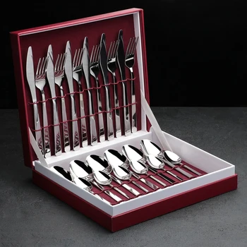 

Amethyst cutlery set, 24 pieces, cutlery thickness 2.5 mm, decorative box