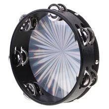 Двухрядный Джингл лучистого бубна Ручной Барабан Группа аккомпанемент 8 дюймов