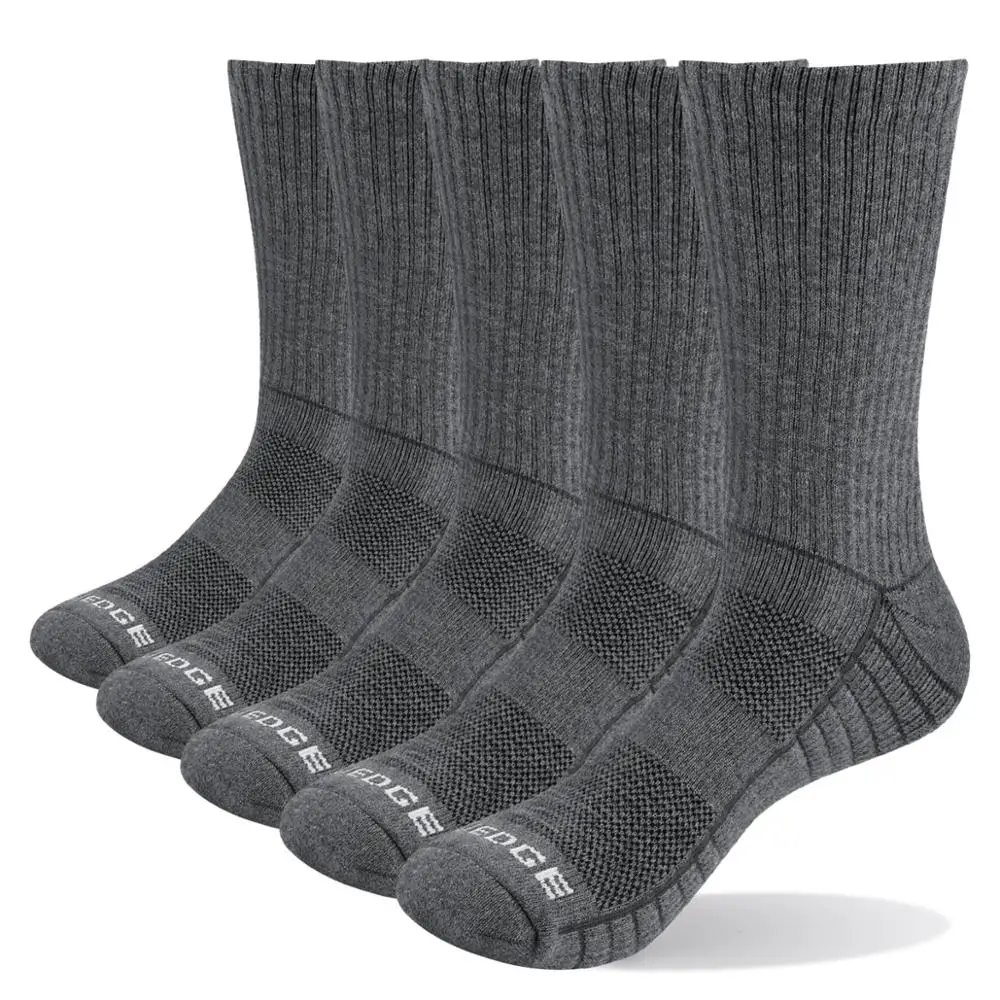 Hiking Socks Cushion Crew Breathable Sports Cotton Mens 5-Pairs EU 38-47