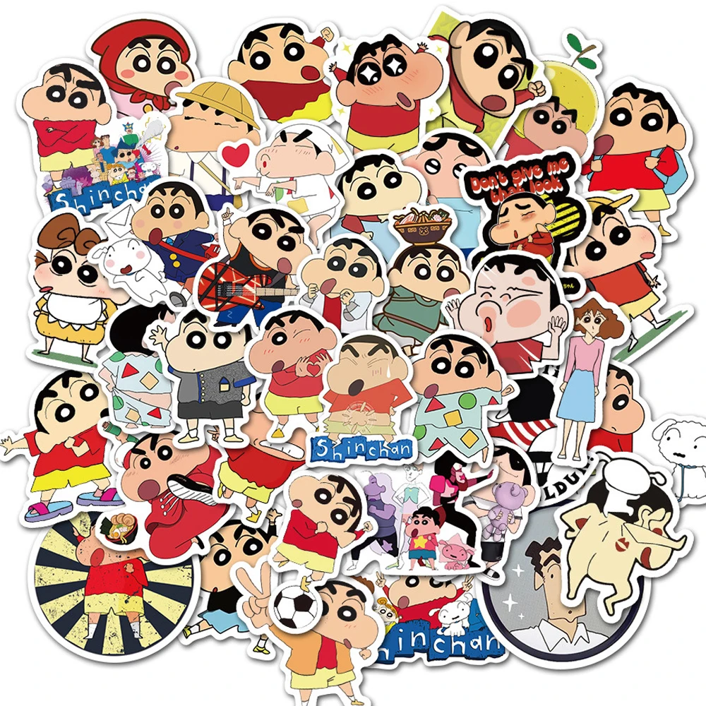 50 шт в наборе Kawaii Crayon Shin-chan мультфильм Граффити наклейки DIY скейтборд ноутбук