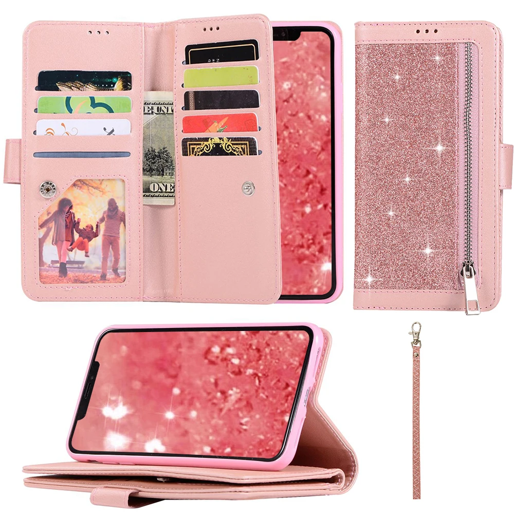 Phone Bag Zipper Flip Wallet Case For iPhone 7 Plus 8 6S 6 Shockproof Card Holder Leather Cover For iPhone Xr X Xs Max 12 Phone Bag Zipper Flip Wallet Case For iPhone 7 Plus 8 6S 6 Shockproof Card Holder Leather Cover For iPhone Xr X Xs Max 12