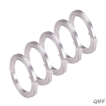 

5 Roll Silver Flat Aluminum Wire Flexible Metal Wire Bezel Seting Jewelry Making