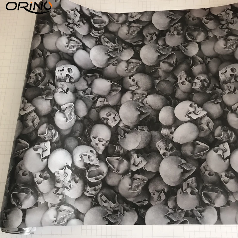 10/20/30/40/50X152CM клейкий ПВХ граффити Череп стикер камуфляжная наклейка бомба