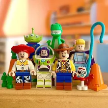 Disney одна игрушка История 4 Forky Action Buzz Lightyear Woody Aliens Jessie мышь Марио стежка строительные блоки Друзья игрушки