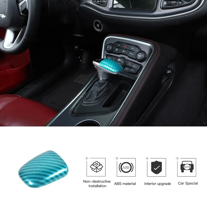 

Gear Shift Knob Cover Trim ABS Interior Cover for Dodge Challenger 2015-2019