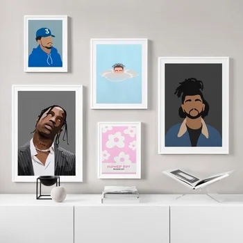 

Chance the Rapper Mac Miller Swimming The Weekend Travis Scott Tyler the Creator Flower Boy Music Canvas Poster No FRAME