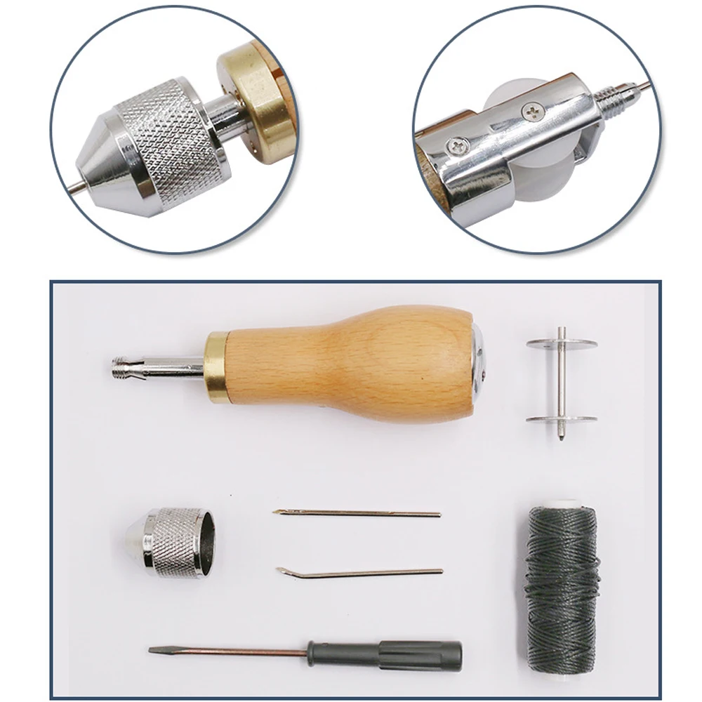 DIY инструмент для шитья кожи, ручная швейная машина, вощеная нить для кожи, краевой ремень со строчкой, полоски, инструмент для изготовления обуви