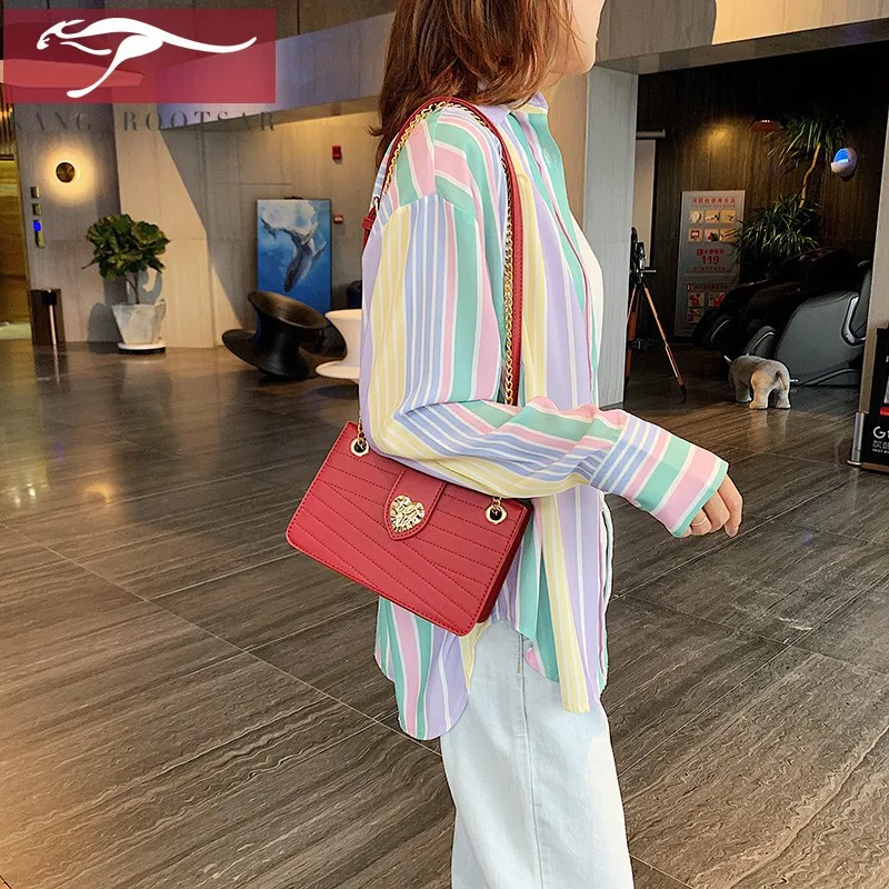 

Bag Women's Graceful 2020 New Style Chain Shoulder Hand Square Bag Retro Fashion Network hong yang Gas