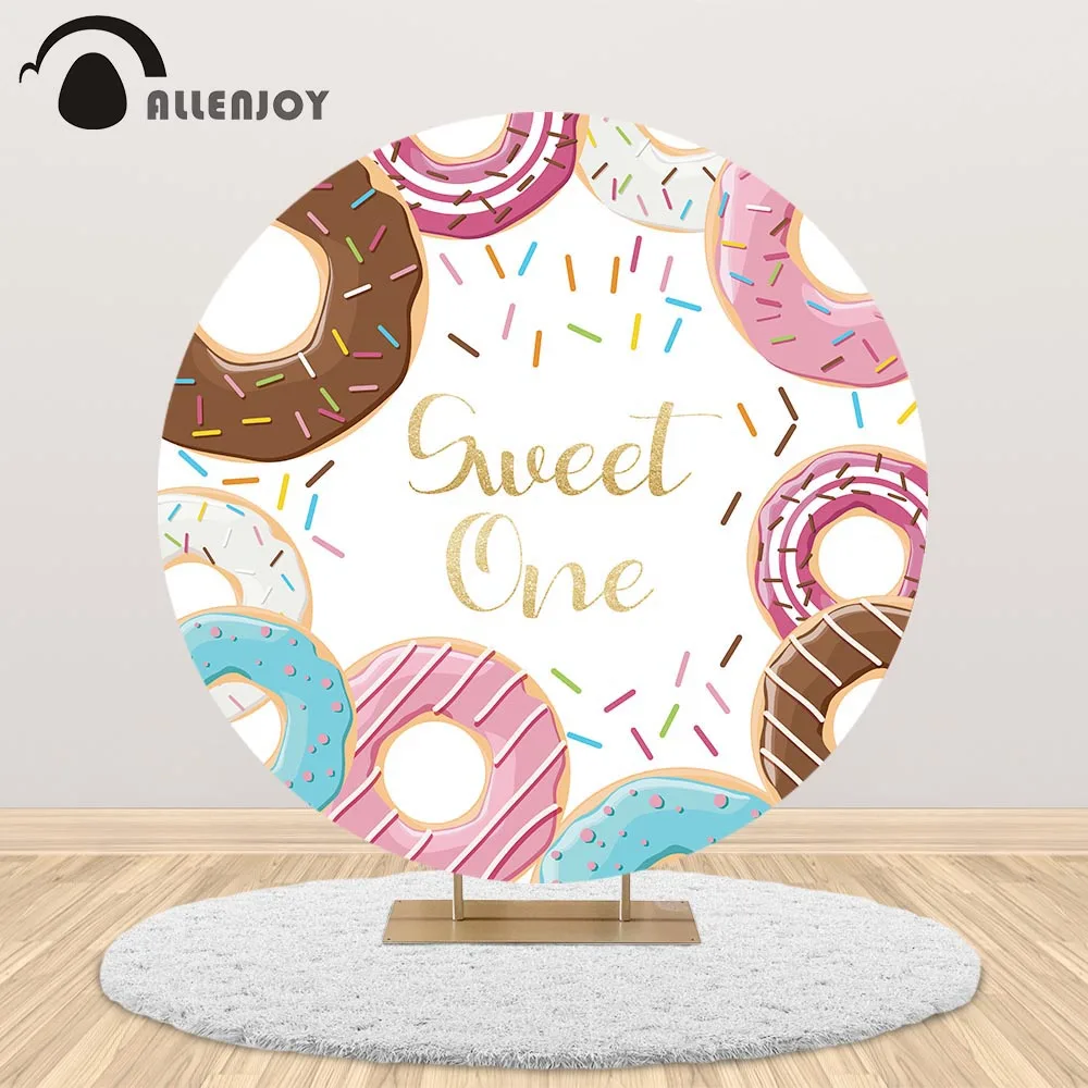 Allenjoy милый круглый фон для фотосъемки с изображением пончиков украшения дня