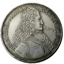 Германия, ФРГ, 5 Марка, 1955 г Посеребренная Имитация монеты