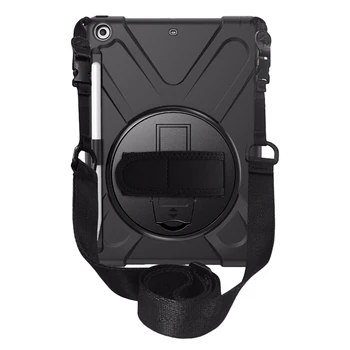 

for iPad 9.7 Inch 5Th 6Th Case with 360 Rotating Shockproof Shoulder Strap and Tablet Stand Case