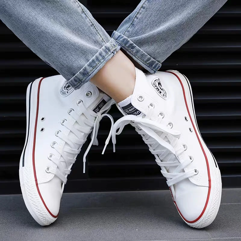 De las mujeres de la moda Zapatos Unisex de lona tendencia de Deportes de las mujeres zapatillas de deporte planas de confort de alta-calidad superior vulcanizados caminar calzado de los hombres