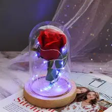 4 модели, светодиодный светильник, цветы и розы для романтических подарков на день рождения девушки, вечные Цветы на Рождество