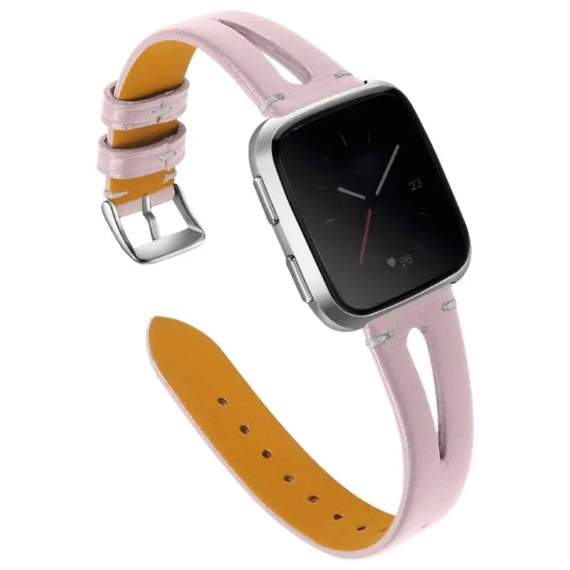 Браслет из натуральной кожи часы ремешок Замена для Fitbit Versa Lite Edition Smartwatch