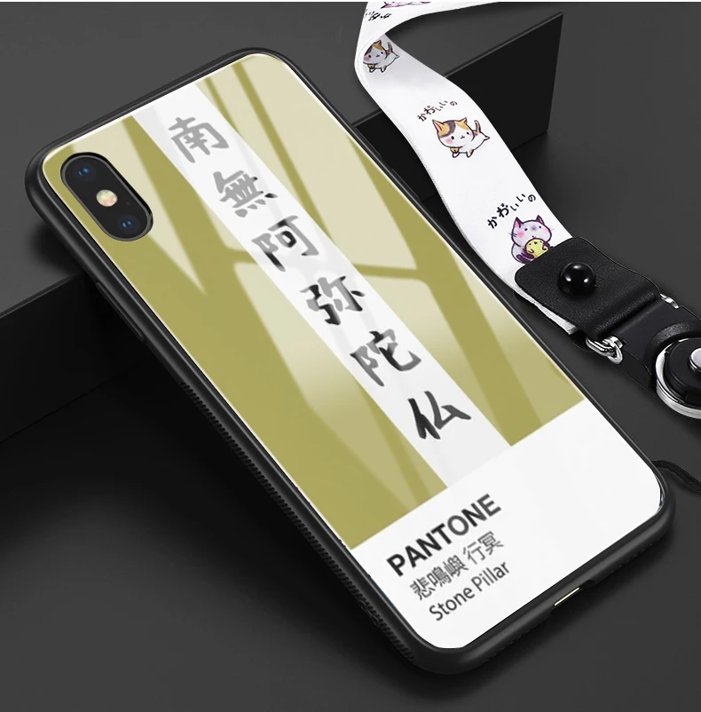 Kamado Nezuko Kimetsu no Yaiba Demon Slayer Pantone черный стеклянный чехол для телефона для iphone 6/6s 7 7Plus X, XS i11 i11pro - Цвет: 24103