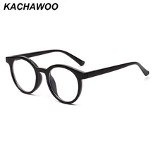 Kachawoo men's optical glasses frame round black transparent eyeglass anti blue light computer for women retro style hot sale