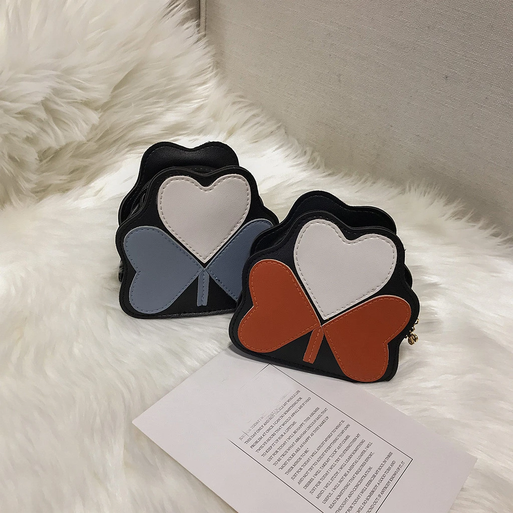 2019 Girl Backpacks Coin Purse Handbag Children Wallet Small Kids Shoulder Handbag Crossbody Purse Money Baby Heart Bags 823