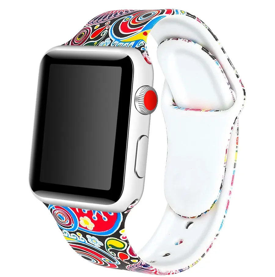 Часы-браслет для наручных часов Apple Watch 4/3/2/1 42 мм 44 мм или 38 мм 40 мм ремешок силиконовый ремень для наручных часов Iwatch, спортивный ремешок замена активный полос