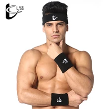 3 шт. эластичный хлопковый браслет для занятий спортом, фитнесом, бегом и теннисом, поддержка запястья, Универсальная повязка для волос LK8017