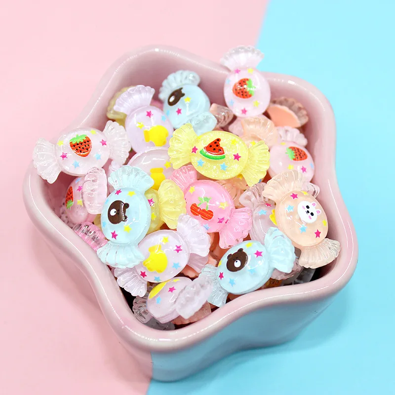 Boxi Kawaii Resin Fruit Candy Additives Charms For Slime Cute Animal Sugar Supplies DIY Kit for Fluffy Clear Cloud | Игрушки и хобби