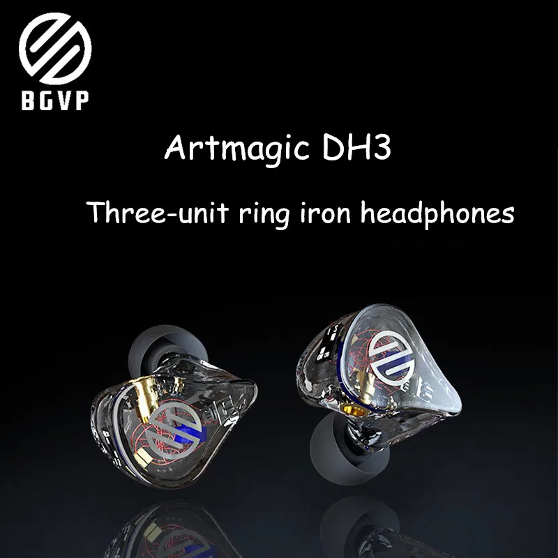 US $143.04 Bgvp DH3 MMCX Connector In Ear Monitors HIFI Earphone HiRes Triple Driver Earphone