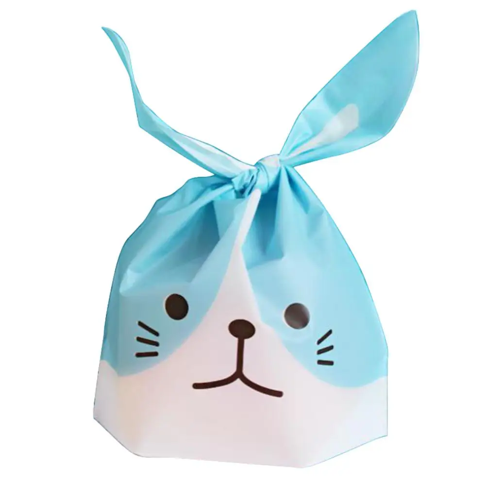 GloryStar 50pcs/set Cute Long Ears Bunny Packaging Bag Candy Cookies Moon Cake Bag