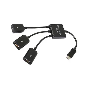 

Micro Usb Otg Hub One for Three with Power Supply and Usb Mouse and Keyboard