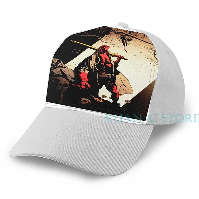 Hellboy королевская баскетбольная кепка мужская и женская модная черная шляпа унисекс с принтом - Цвет: Gray