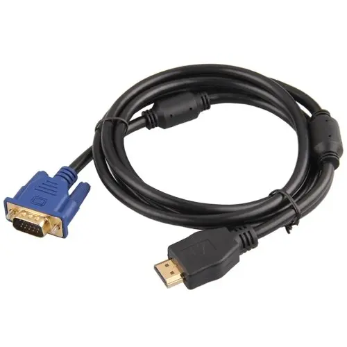 Кабель адаптер конвертер Золотой налет HDMI к VGA 15pin папа 1,65 м