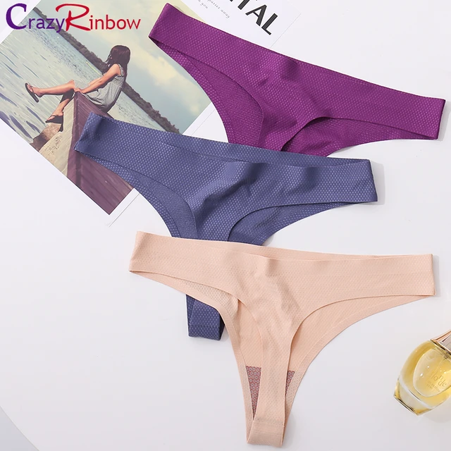 Tanga de de hielo, bragas sexis, Tangas sin costura, ropa interior para mujeres, bragas para señoras, Tanga, Tangas Majtki AliExpress