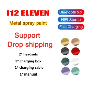 

Touch Control Metal color Macaron Candy Color Wireless Bluetooth Earphone Sport Earbuds Smart true Stereo i12 ELEVEN