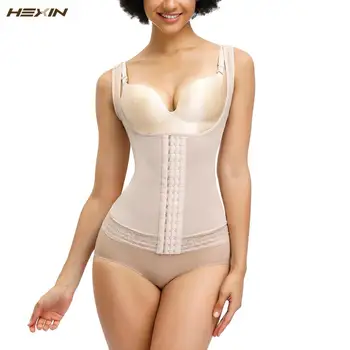 

HEXIN Plus Size Women Shaperwear Waist Trainer Push Up Vest Tummy Belly Girdle Body Shaper Hook Waist Cincher Corset Underwear