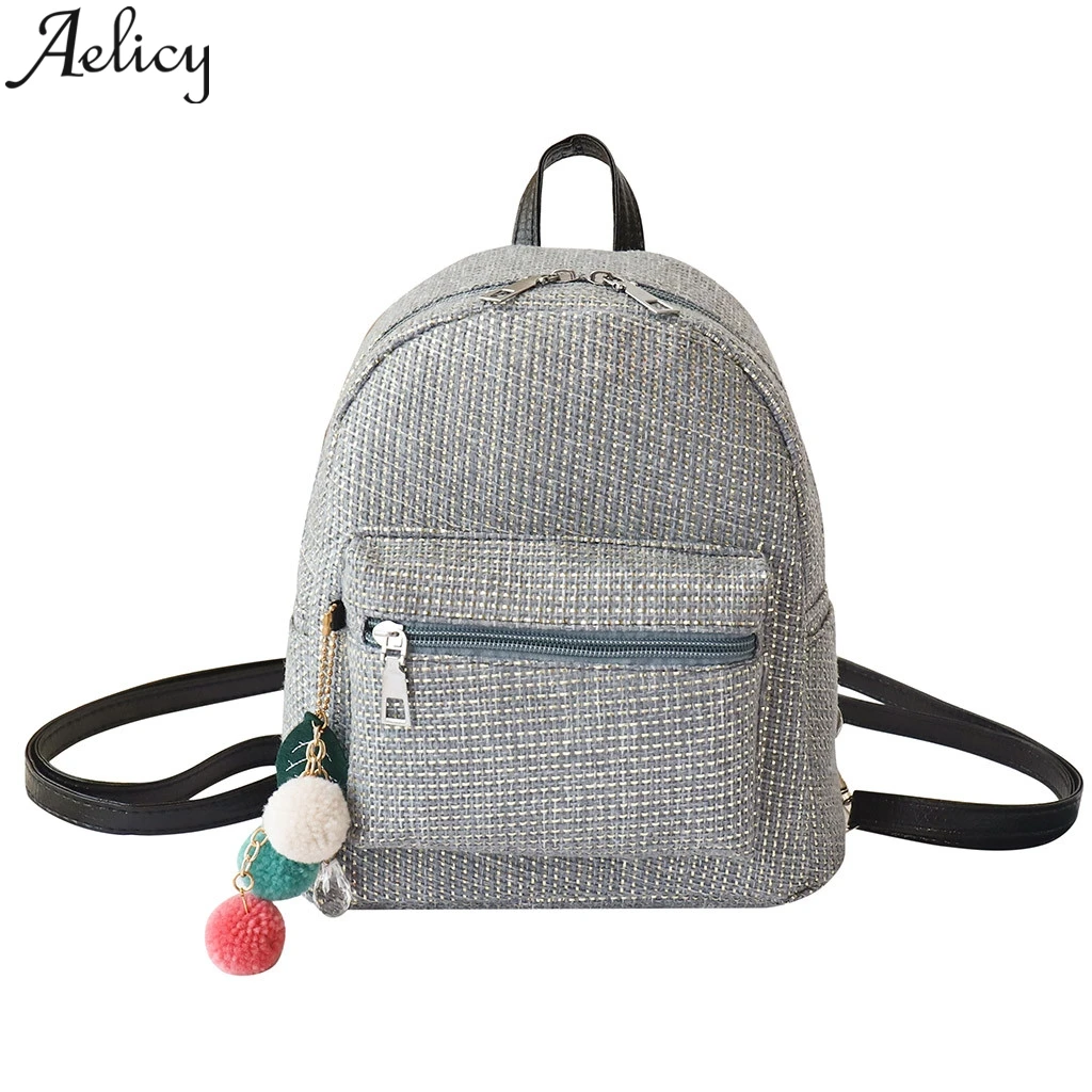 Aelicy 2019 модные новые женские однотонные рюкзаки для девочек черные сумки