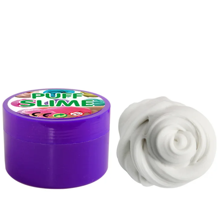 Пластилин slime Slym шпатлевка DIY puff gum детская головоломка рельеф прессования глиняная шпатлевка детские игрушки - Цвет: White 1pcs