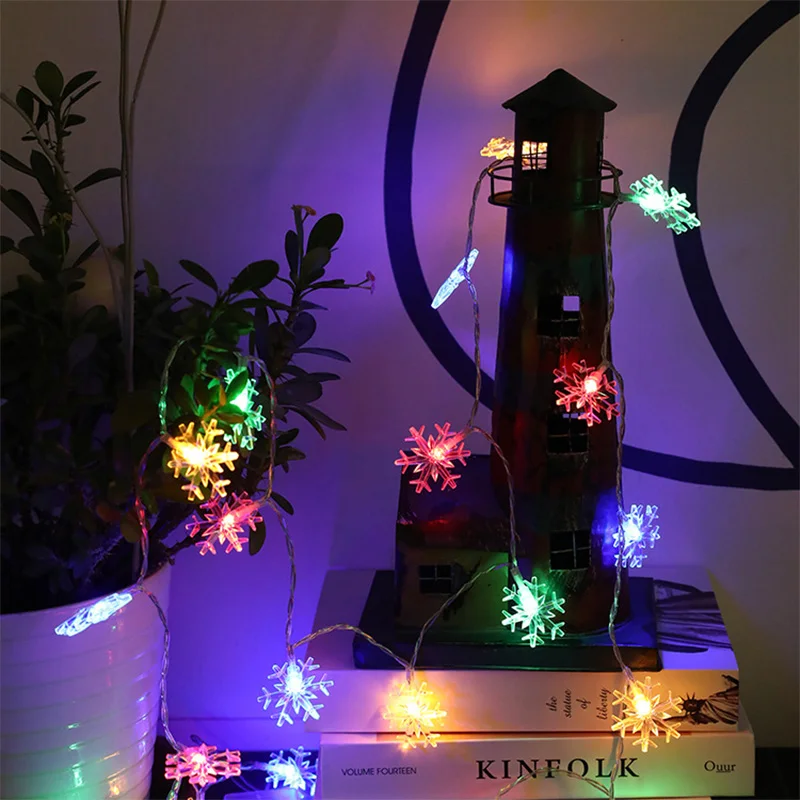 New Year Snowflakes String Light LED Christmas Decor for Home Hanging Garland Christmas Tree Decor Ornament Navidad Xmas Gift christmas tree decoration,christmas lamp decoration